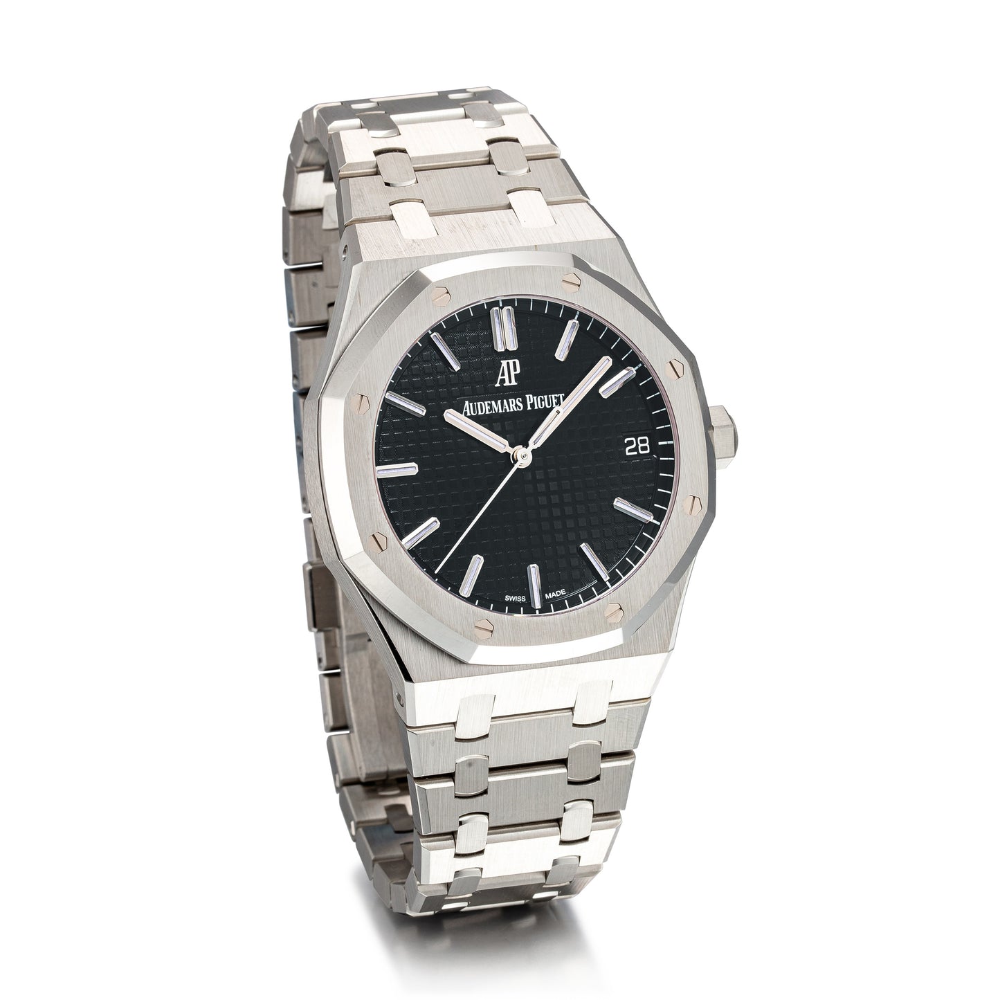 Audemars Inspired Royal Oak Replica – Elegant Black Dial Timepiece