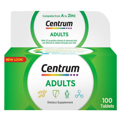 Centrum Adult Multivitamin Tablets, Pack of 100's