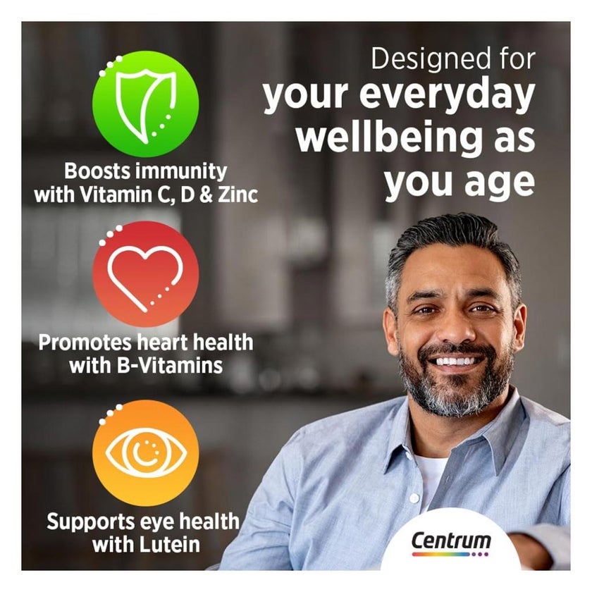 Centrum Silver 50+ Adult Multivitamin Tablets, Pack of 100's