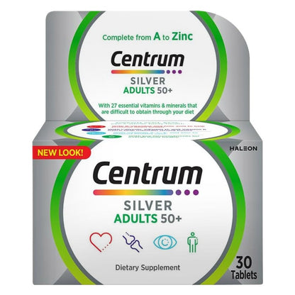 Centrum Silver 50+ Adult Multivitamin Tablets, Pack of 30's