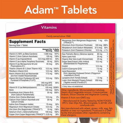 Now Adam Men's Multivitamin Tablets For Overall Wellness, Pack of 60's