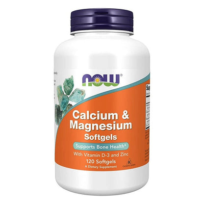 Now Calcium & Magnesium Softgels, Pack of 120's