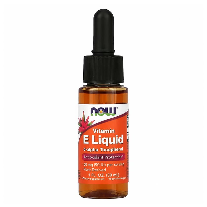 Now Vitamin E Liquid Drops, Plant Derived, For Antioxidant Support 30ml