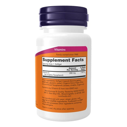 Now E-400 Vitamin E Softgels, Pack of 50's