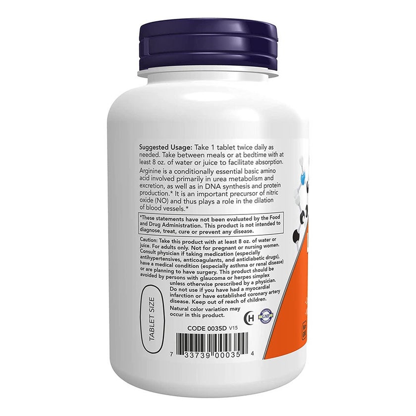 Now Double Strength L-Arginine 1000mg Tablets, Pack of 120's