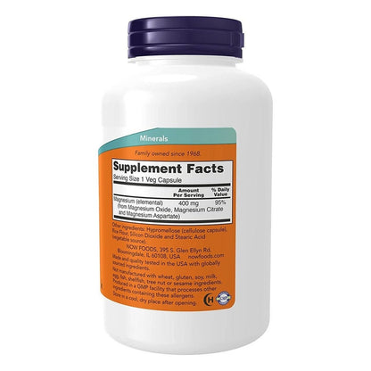 Now Magnesium 400mg Capsules, Pack of 180's