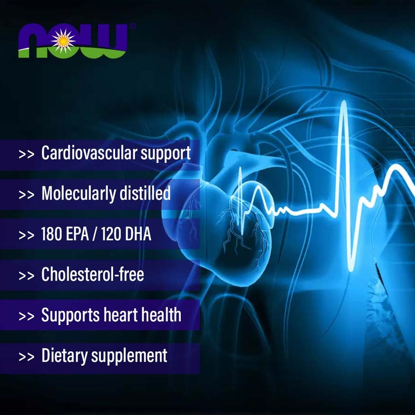 Now Omega 3 1000mg Fish Oil Softgels, Pack of 100's