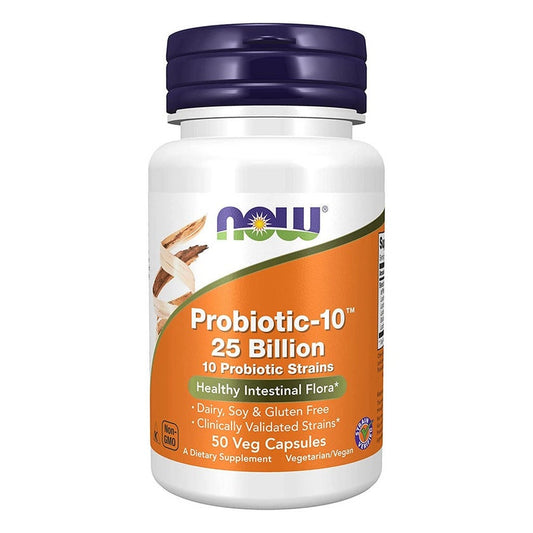 Now Probiotic-10 25 Billion CFU Capsules, Pack of 50's