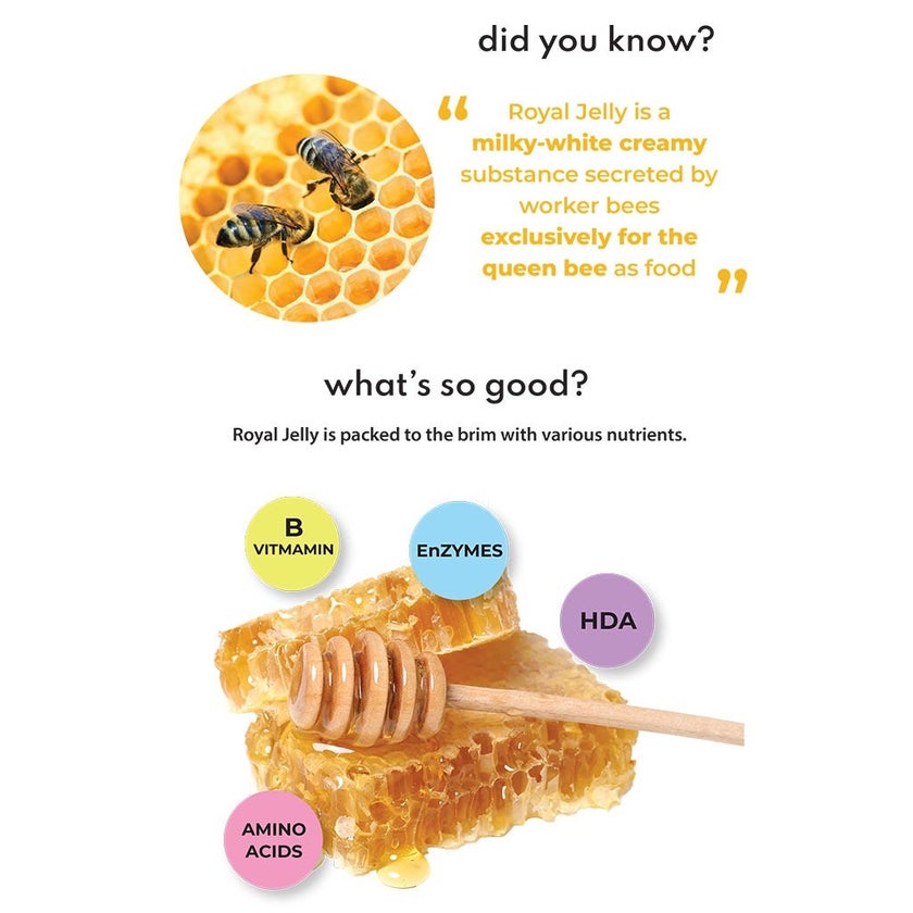 Now Royal Jelly 1500mg Capsules For Overall Health & Wellness, Pack of 60's