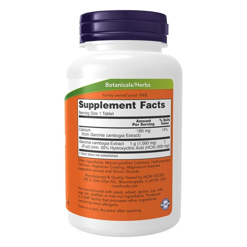 Now Garcinia 1000mg Vegetarian Tablets For Healthy Metabolism, Pack of 120's