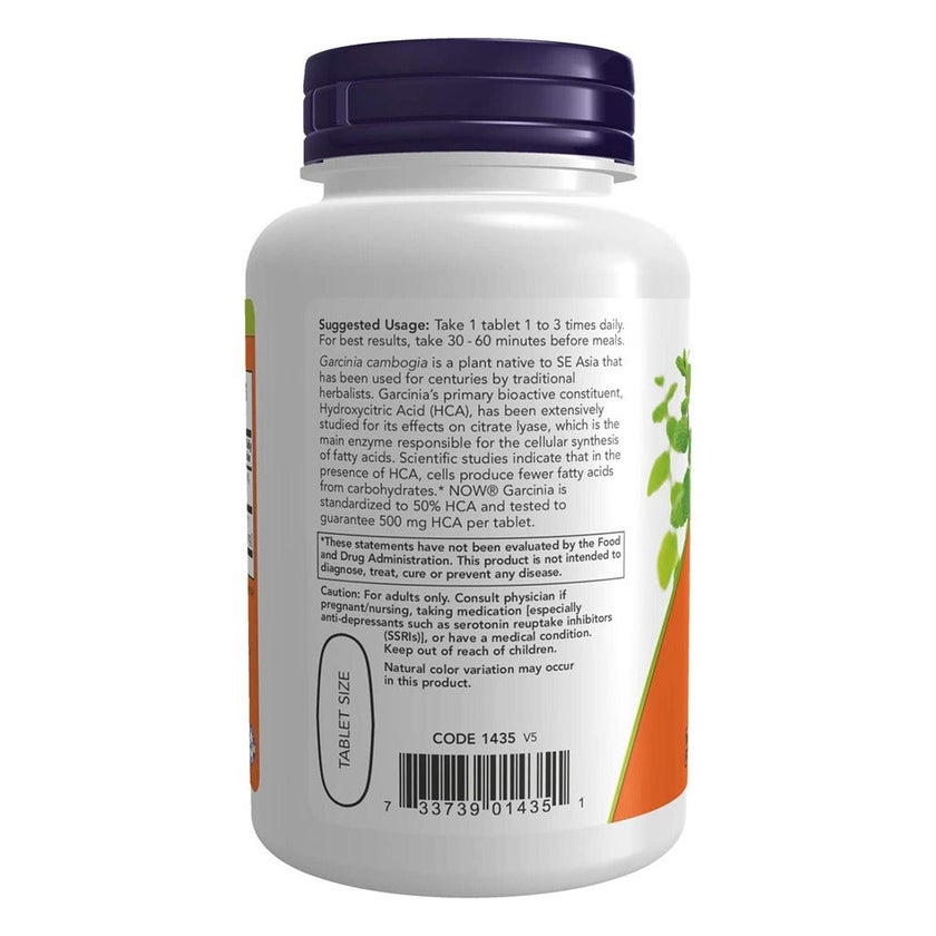Now Garcinia 1000mg Vegetarian Tablets For Healthy Metabolism, Pack of 120's