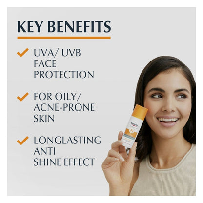 Eucerin Oil Control SPF 50+ Dry Touch Sunscreen Gel Cream 50ml