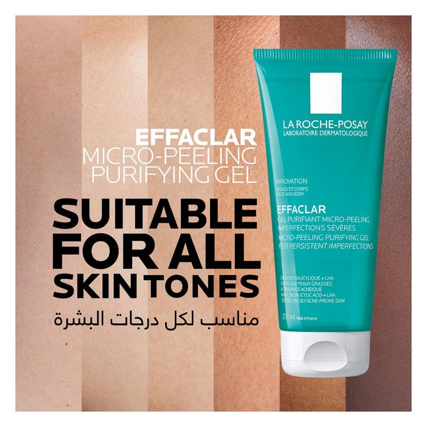 La Roche-Posay Effaclar Micro-Peeling Cleansing Gel With Salicylic Acid For Oily Skin 200ml