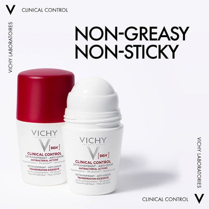 Vichy 96 Hour Clinical Control Dry Touch Anti-Odour Deodorant Roll-On For Women 50ml