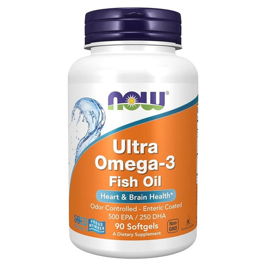 Now Ultra Omega 3 1000mg Fish Oil Softgels, Pack of 90's
