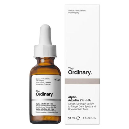 The Ordinary Alpha Arbutin 2% & Hyaluronic Acid Water Based Face Serum For Uneven Skin Tone 30ml