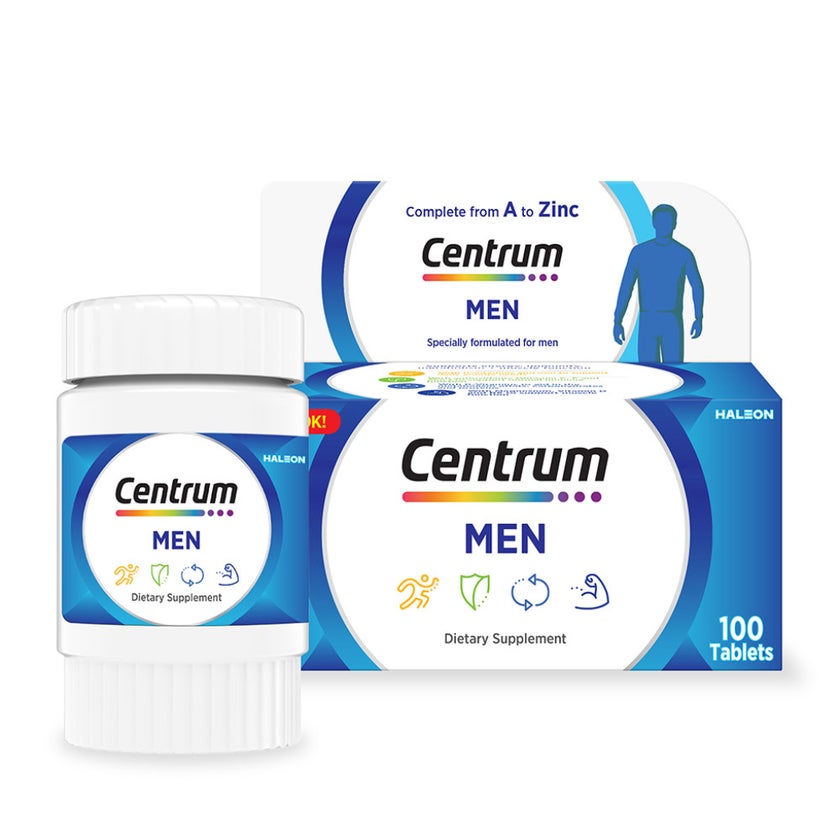 Centrum Men's Multivitamin Supplement Tablets, Pack of 100's