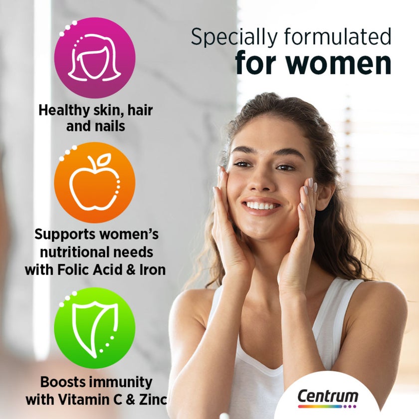Centrum Women's Multivitamin Supplement Tablets, Pack of 100's