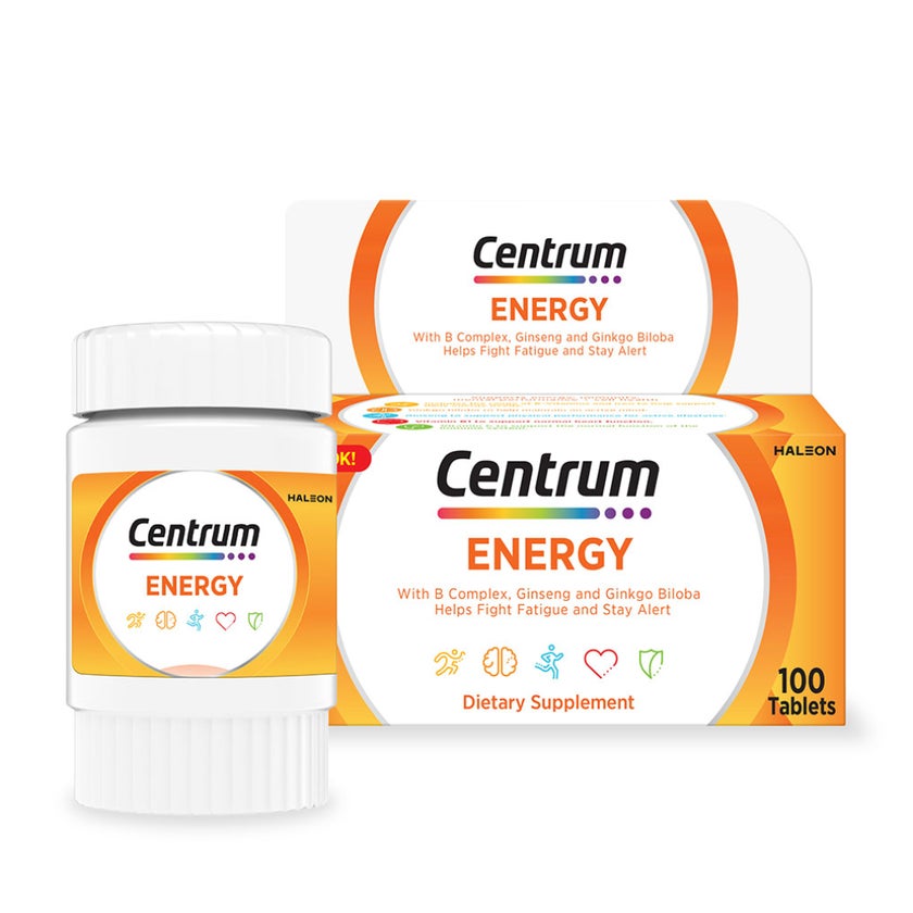 Centrum Energy Multivitamin Supplement Tablets, Pack of 100's