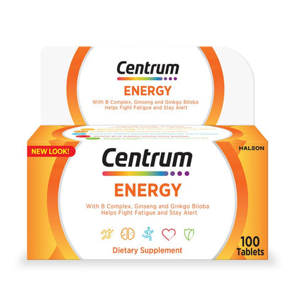 Centrum Energy Multivitamin Supplement Tablets, Pack of 100's