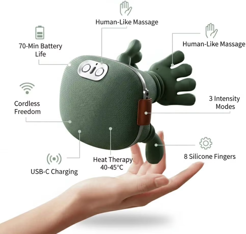 Smart Neck - Shoulder Massager with Heat, Deep Tissue Kneading Relief