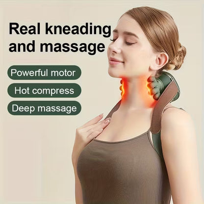 Smart Neck - Shoulder Massager with Heat, Deep Tissue Kneading Relief