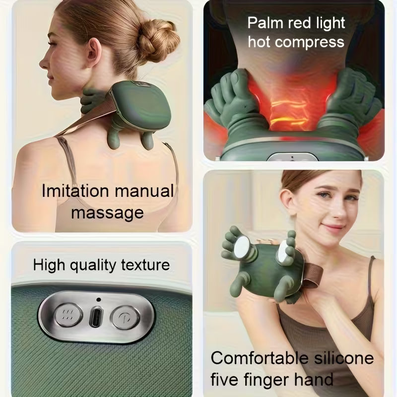 Smart Neck - Shoulder Massager with Heat, Deep Tissue Kneading Relief