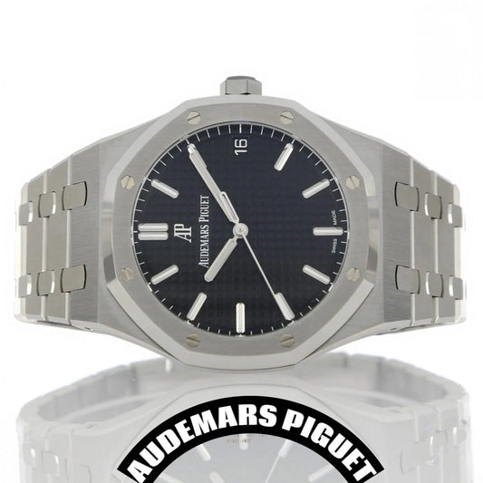 Audemars Inspired Royal Oak Replica – Elegant Black Dial Timepiece