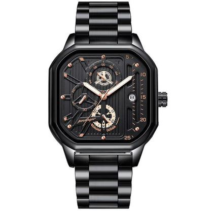 Luxury Men's Square Watch With Box
